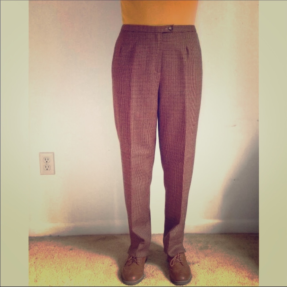 High Waisted Plaid Square Pants
